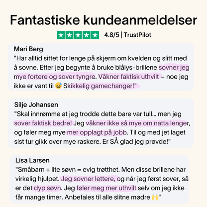 Lysro™ Blålysbriller for bedre søvn - oransje/svart